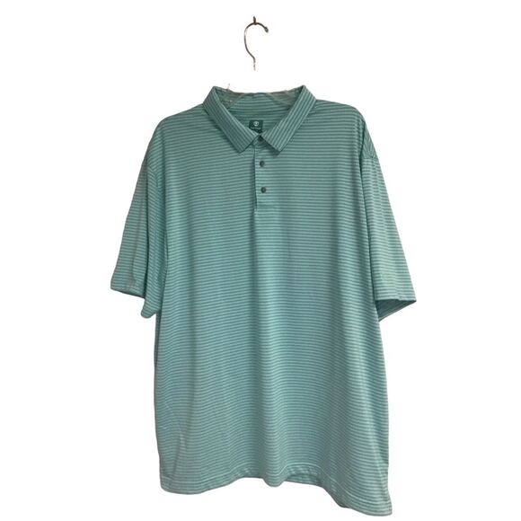 Other - Pro Tour Blue and Green Striped Golf Polo Men's Size 2XL Short Sleeve